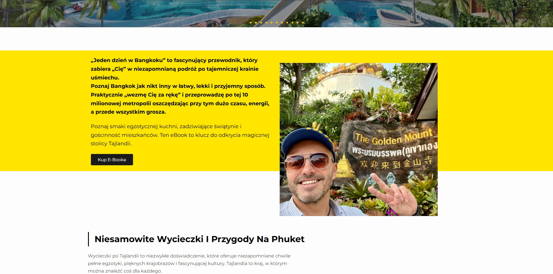 Zrzut ekranu projektu Odkryj Tajlandie - wycieczki i nieruchomości w Tajlandii
