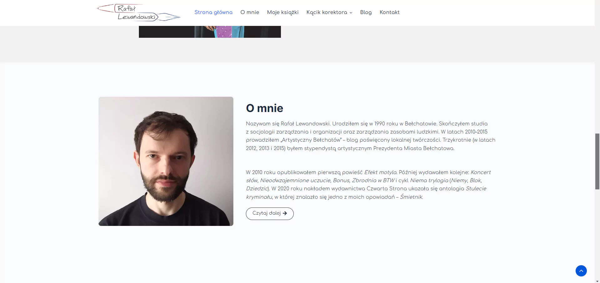 Zrzut ekranu projektu Pisarz i Korektor
