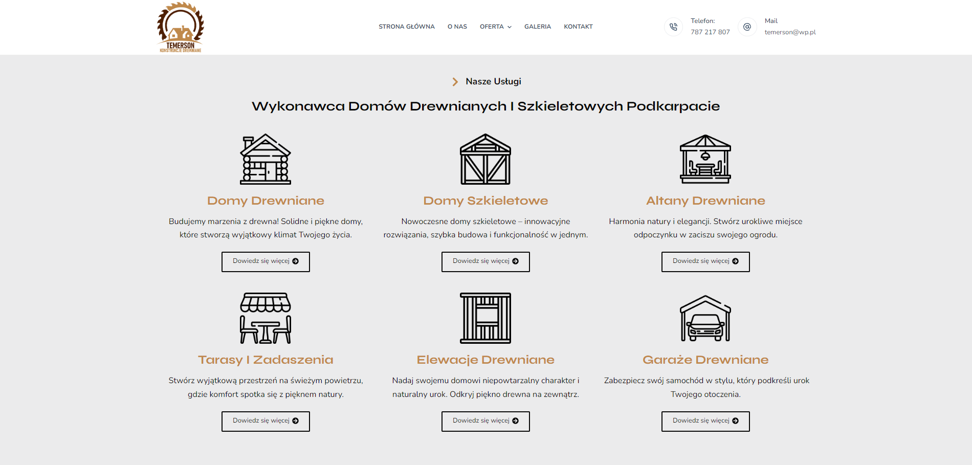 Zrzut ekranu projektu Domy szkieletowe i konstrukcje drewniane