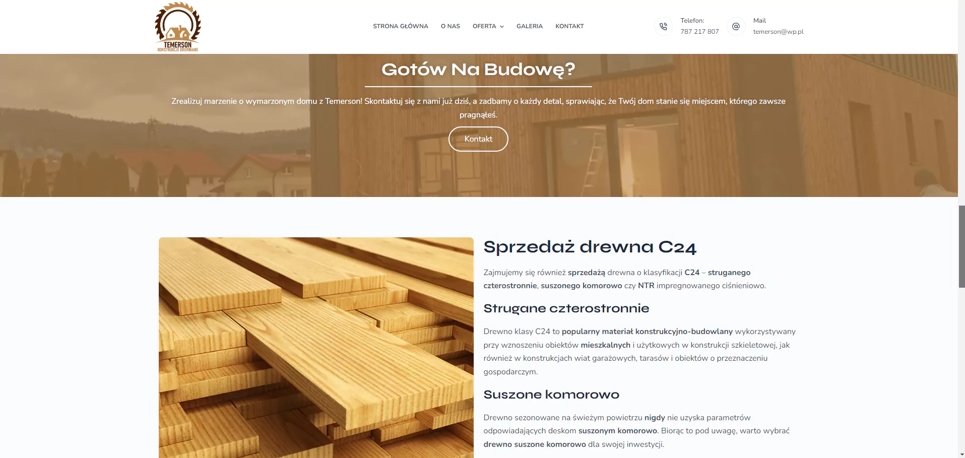 Zrzut ekranu projektu Domy szkieletowe i konstrukcje drewniane