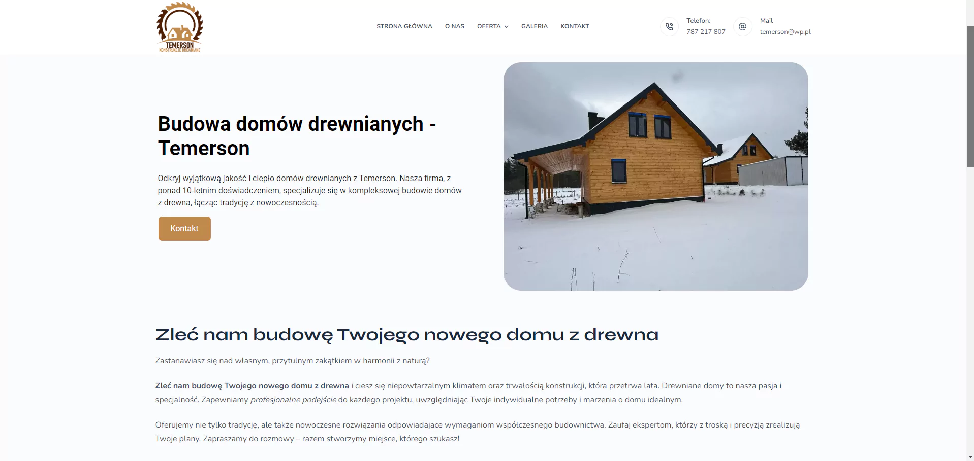 Zrzut ekranu projektu Domy szkieletowe i konstrukcje drewniane