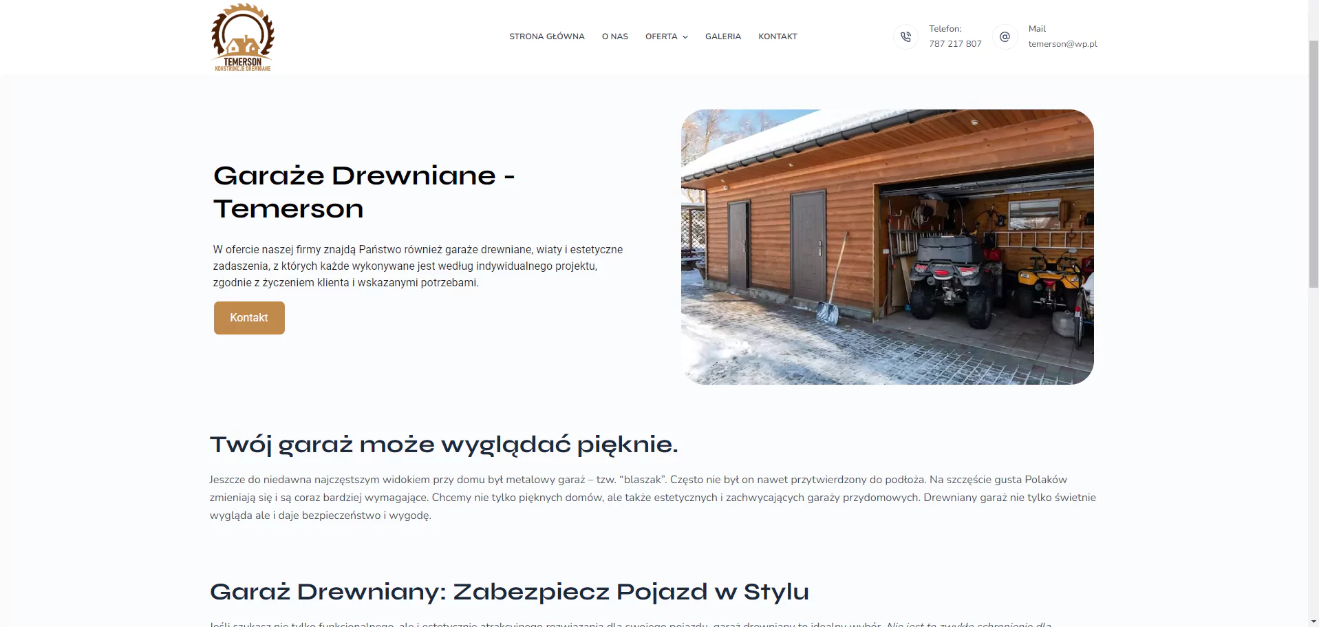 Zrzut ekranu projektu Domy szkieletowe i konstrukcje drewniane